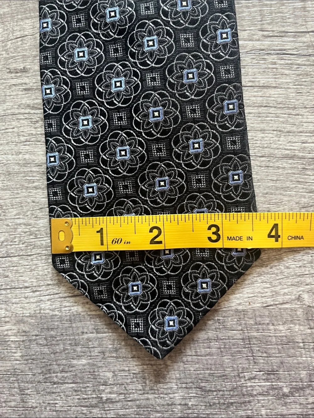 Nordstrom Black Jacquard Silk Men's Tie